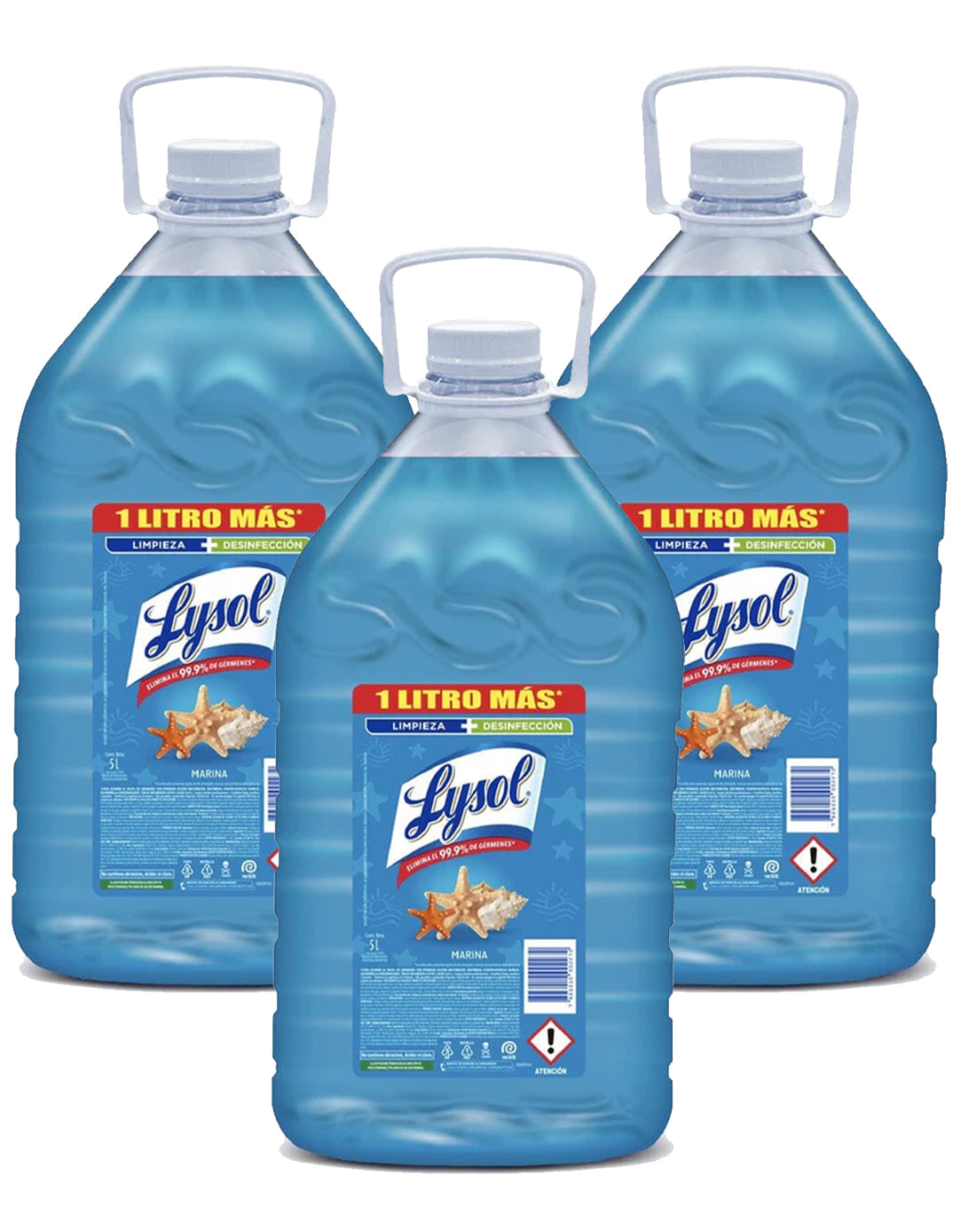 Lysol Limpia pisos Marina 3 x 5 L - Puntolimpieza
